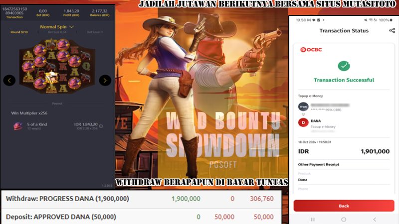 BUKTI KEMENANGAN DI WILD BOUNTY SHOWDOWN Tanggal 18-Oct 2024