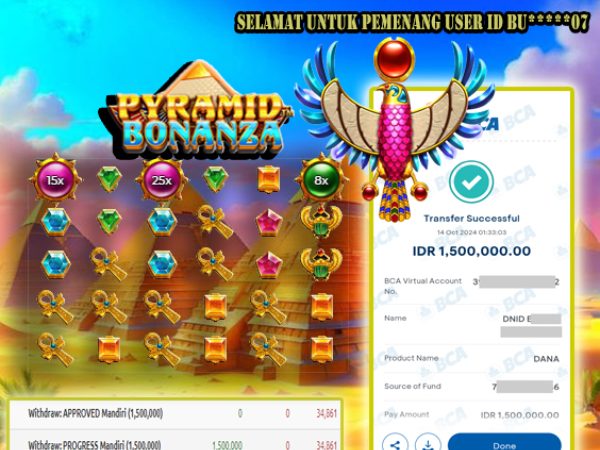 BUKTI KEMENANGAN PYRAMID BONANZA