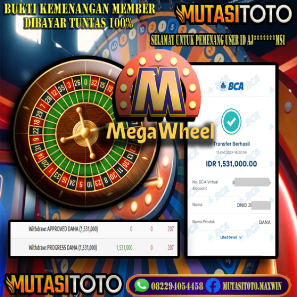 KEMENANGAN MEMBER ~ MEGA WHEEL