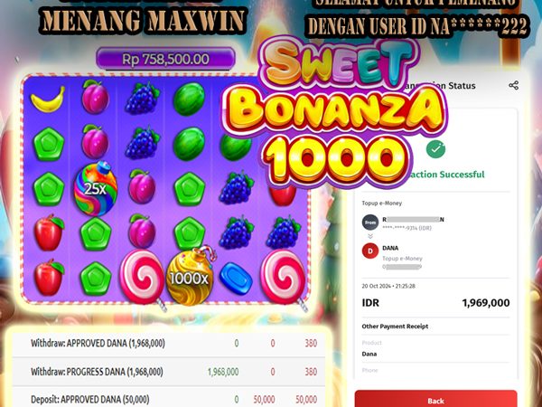 MODAL RECEH MENANG MAXWIN DI SWEET BONANZA 1000