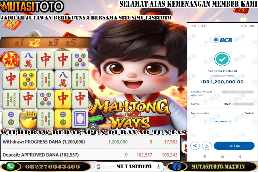 KEMENANGAN BERMAIN DI MAHJONG WAYS