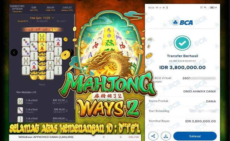 KEMENANGAN BERMAIN DI MAHJONG WAYS 2