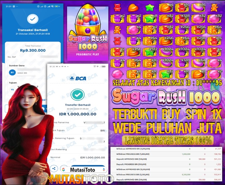 WITHDRAW MEMBER BERMAIN DI SUGAR RUSH 1000