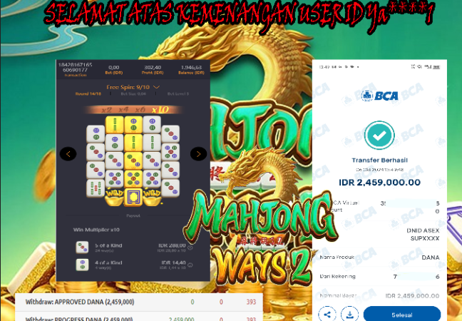 KEMENANGAN MAXWIN MEMBER ~ MAHJONG WAYS 2