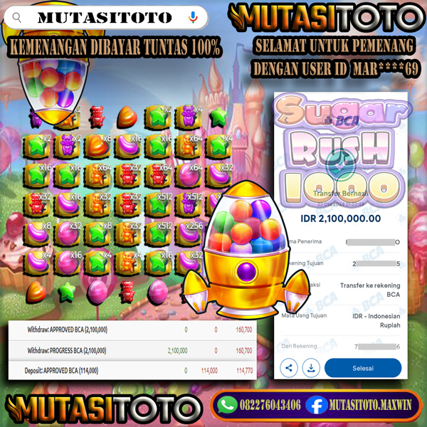 WITHDRAW MEMBER BERMAIN DI SUGAR RUSH 1000