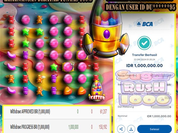 WITHDRAW MEMBER BERMAIN DI SUGAR RUSH 1000