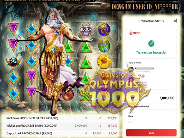 WITHDRAW MEMBER BERMAIN DI GATES OF OLYMPUS 1000