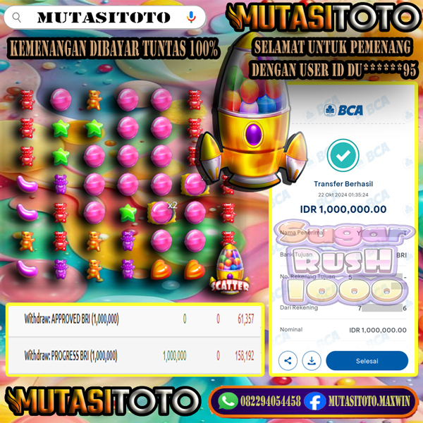 WITHDRAW MEMBER BERMAIN DI SUGAR RUSH 1000