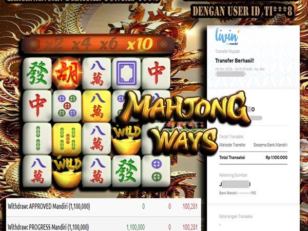 BUKTI KEMENANGAN MEMBER BERMAIN MAHJONG WAYS