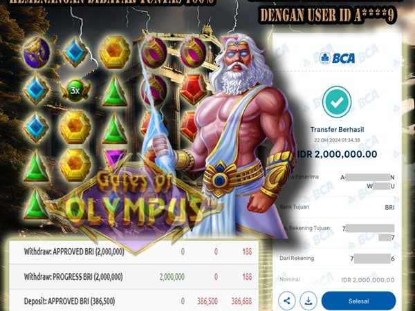 WITHDRAW MEMBER BERMAIN DI GATES OF OLYMPUS