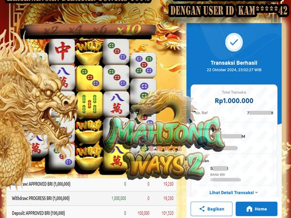 WITHDRAW MEMBER BERMAIN DI MAHJONG WAYS 2