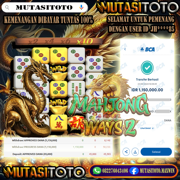 KEMENANGAN BERMAIN DI MAHJONG WAYS 2