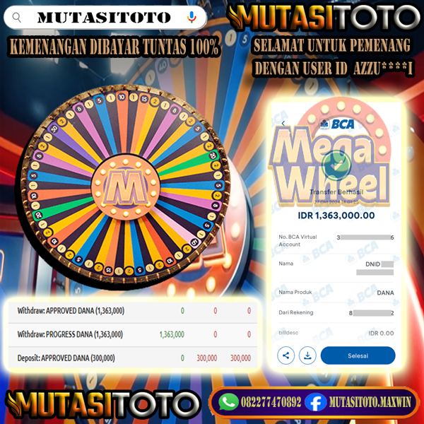 WITHDRAW MEMBER BERMAIN MEGA WHEEL