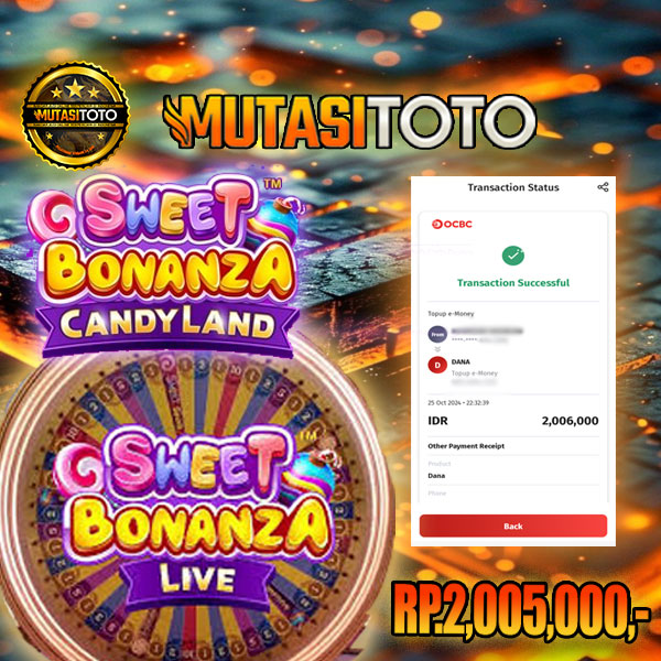 KEMENANGAN DI PP-Sweet Bonanza Candyland Tgl 25-OCT 2024