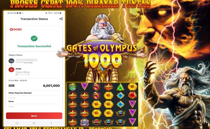 WITHDRAW MEMBER BERMAIN DI GATES OF OLYMPUS 1000