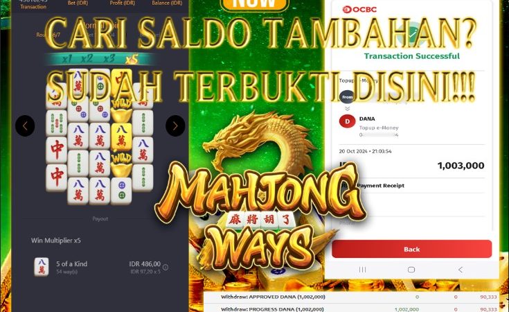 KEMENANGAN MEMBER BERMAIN DI MAHJONG WAYS 2