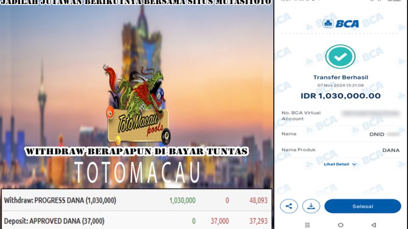 KEMENANGAN MEMBER TOGEL DI TOTOMACAU-1300