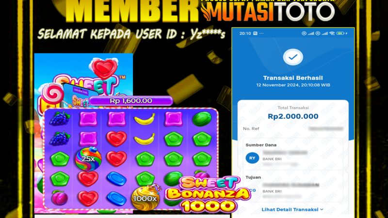 KEMENANGAN MEMBER BERMAIN DI SWEET BONANZA 1000