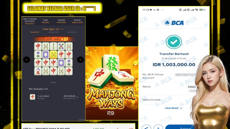 KEMENANGAN MEMBER BERMAIN DI MAHJONG WAYS 1