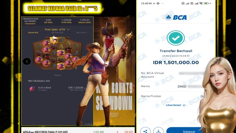 KEMENANGAN MEMBER MUTASITOTO BERMAIN DI WILD BOUNTY SHOWDOWN