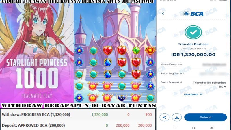 WITHDRAW MEMBER BERMAIN STARLIGHT PRINCESS 1000