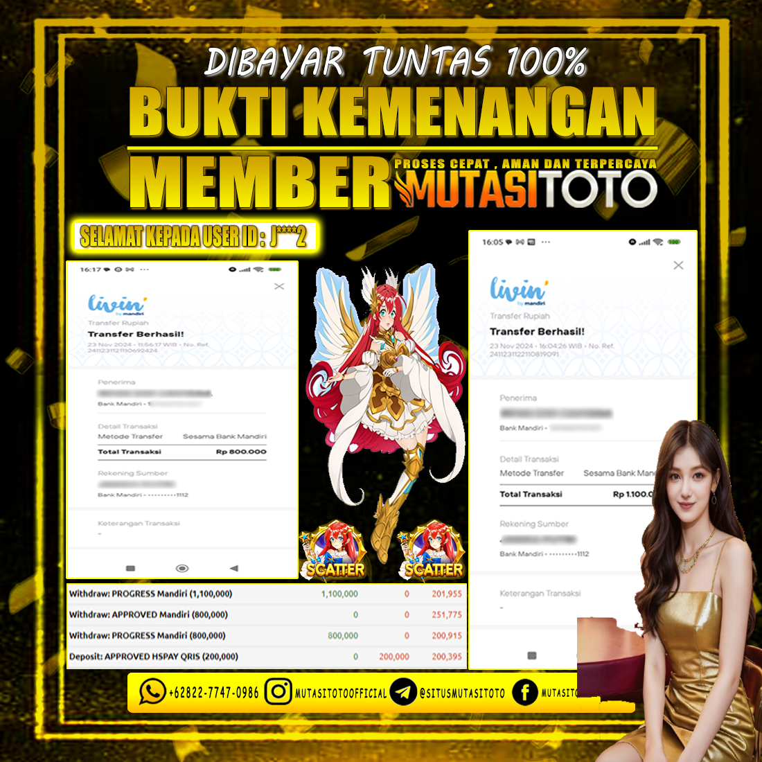 KEMENANGAN MEMBER BERMAIN DI STARLIGHT PRINCESS