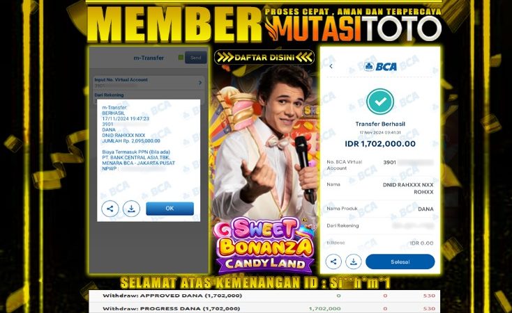 KEMENANGAN MEMBER BERMAIN DI SWEET BONANZA CANDYLAND