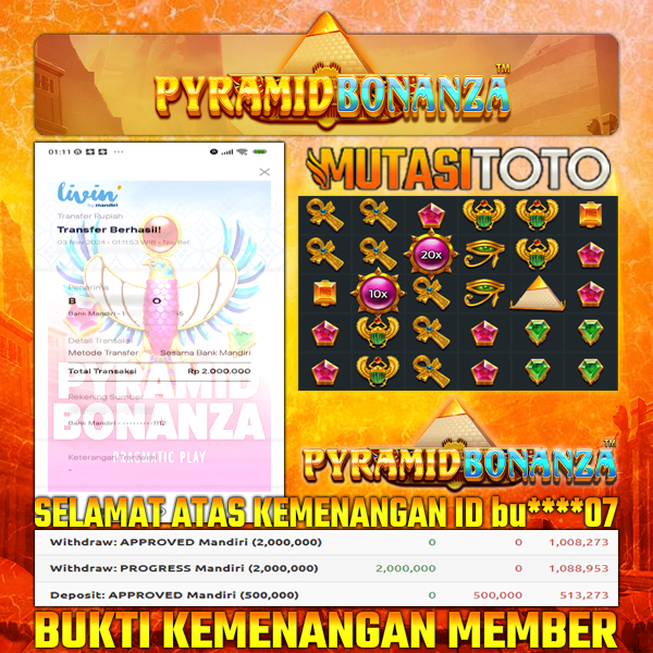 KEMENANGAN MEMBER BERMAIN PYRAMID BONANZA