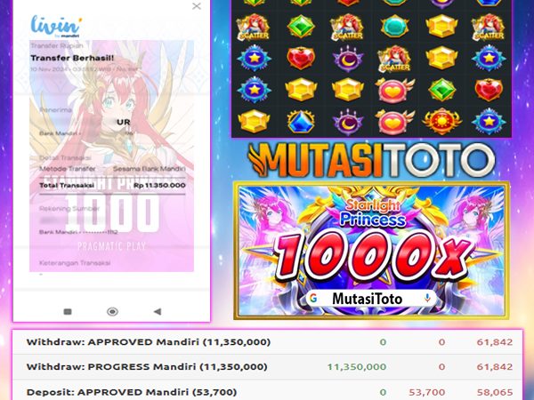 KEMENANGAN STARLIGHT PRINCESS 1000