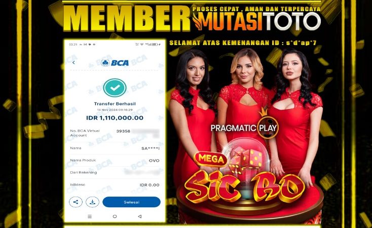 BUKTI KEMENANGAN MEMBER JUTAAN DI CASINO SICBO