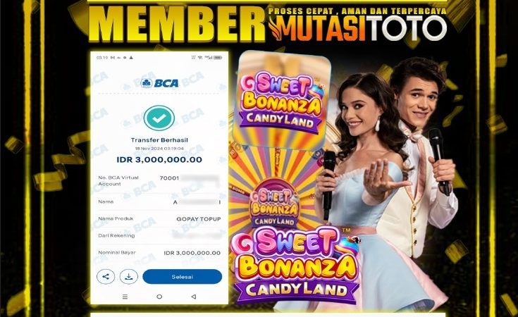 KEMENANGAN MEMBER BERMAIN DI SWEET BONANZA CANDYLAND