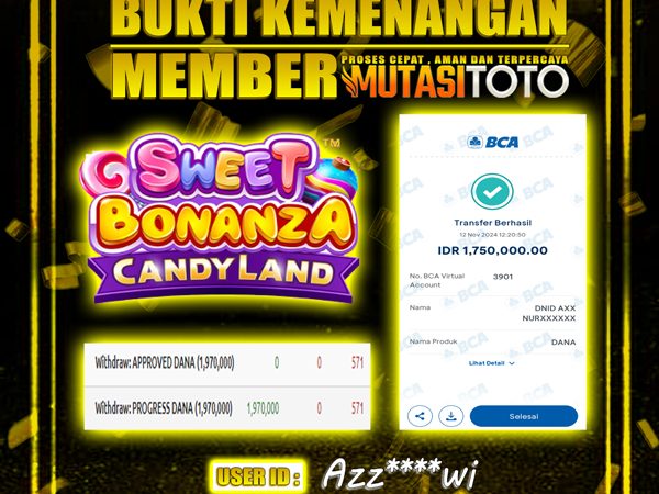 DIBAYAR TUNTAS 100% SWEET BONANZA CANDYLAND