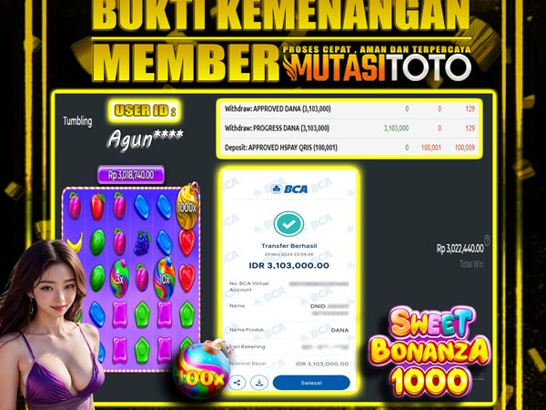 WITHDRAW SWEET BONANZA 1000