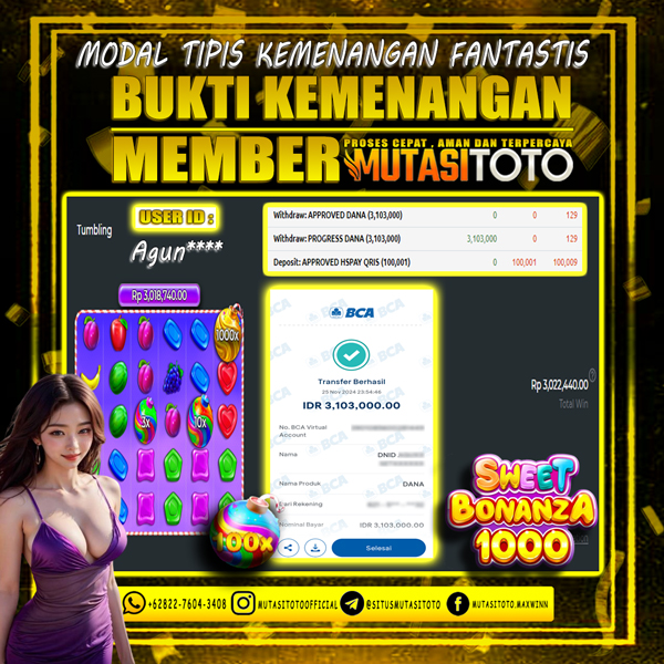 WITHDRAW SWEET BONANZA 1000