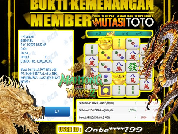 100% WITHDRAW BERMAIN MAHJONG WAYS 2