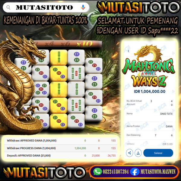 WITHDRAW MAHJONG WAYS 2