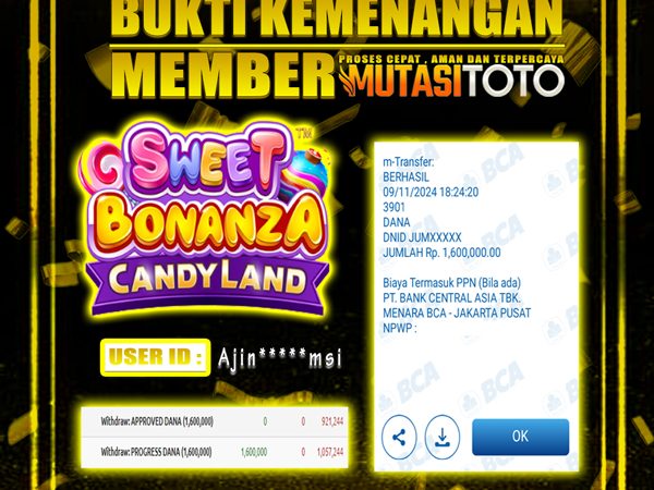 DIBAYAR TUNTAS 100% SWEET BONANZA CANDYLAND