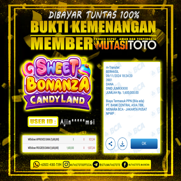 DIBAYAR TUNTAS 100% SWEET BONANZA CANDYLAND