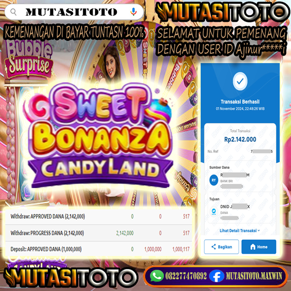 DIBAYAR TUNTAS 100% SWEET BONANZA CANDYLAND