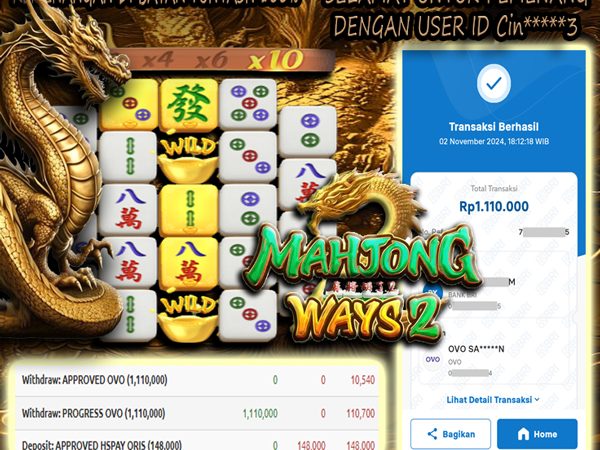 KEMENANGAN MEMBER BERMAIN DI MAHJONG WAYS 2