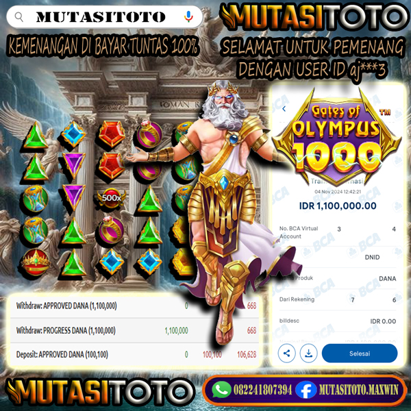 MENANG BESAR MEMBER JEPE GATES OF OLYMPUS 1000