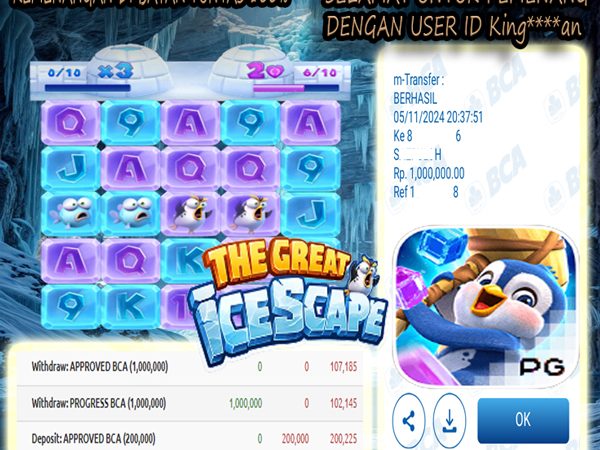 WITHDRAW MEMBER BERMAIN THE GREAT ICESCAPE