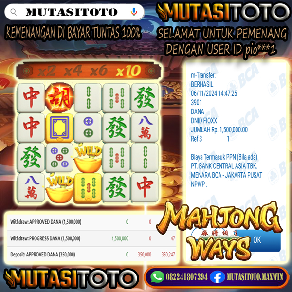 WITHDRAW MAHJONG WAYS