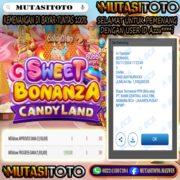 MENANG BESAR MEMBER JEPE CASINO SWEET BONANZA CANDYLAND