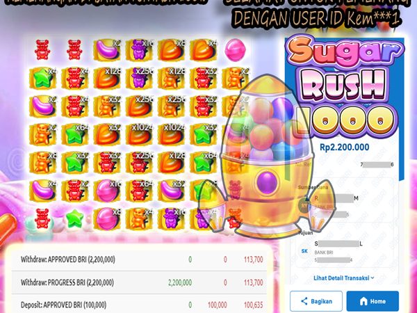 WITHDRAW KEMENANGAN BERMAIN SUGAR RUSH 1000