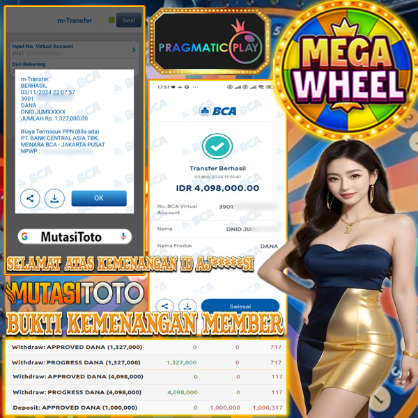 WITHDRAW MEMBER BERMAIN MEGA WHEEL