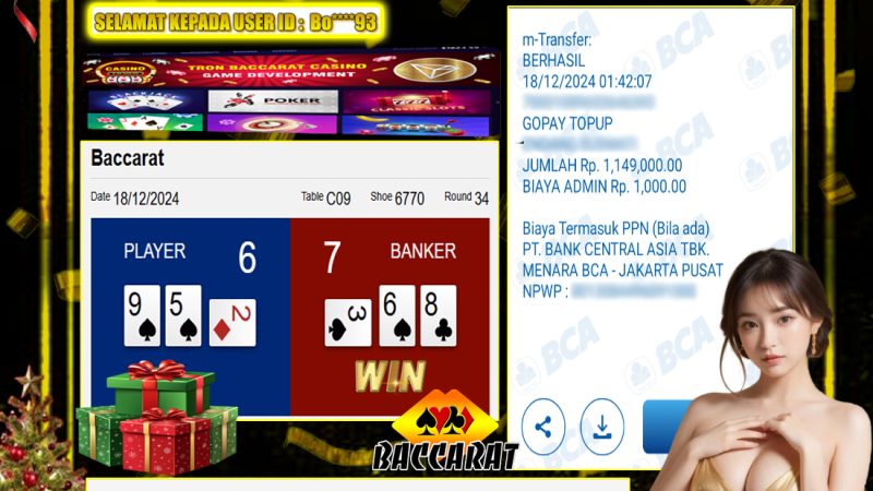 KEMENANGAN MEMBER BERMAIN DI LIVE – BACCARAT CLASSIC