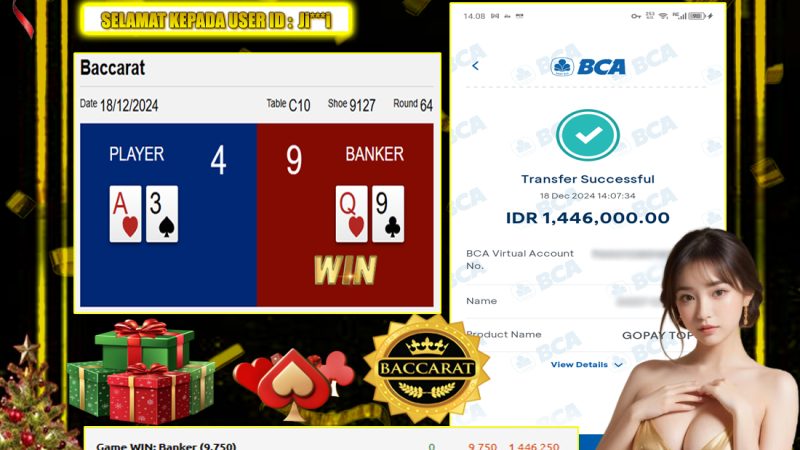 KEMENANGAN MEMBER BERMAIN DI LIVE – BACCARAT CLASSIC