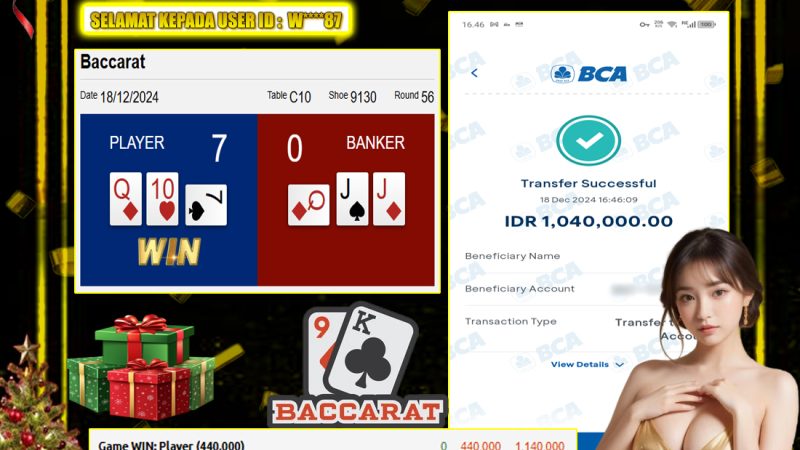 KEMENANGAN MEMBER BERMAIN DI LIVE – BACCARAT CLASSIC