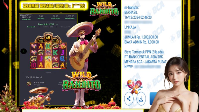 KEMENANGAN MEMBER BERMAIN DI WILD BANDITO